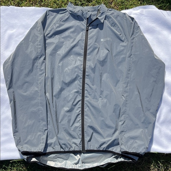 Mountain warehouse Other - Men's Lightweight Gray Rain Jacket 360 reflective